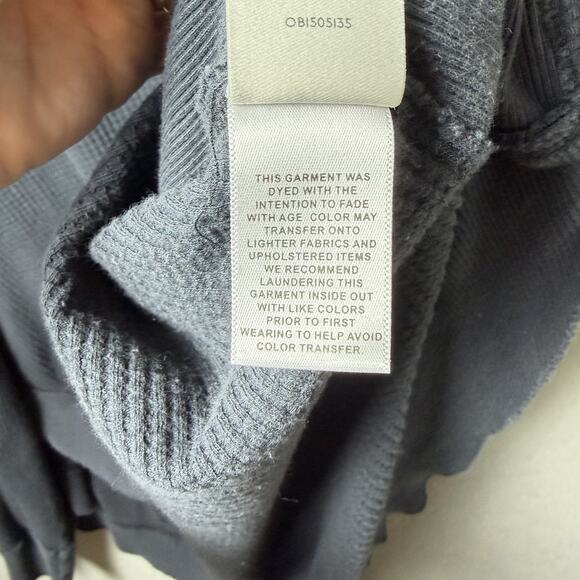 We the Free Owen Thermal Top Long Sleeve V-Neck in Black Women's size L - Picture 7 of 10